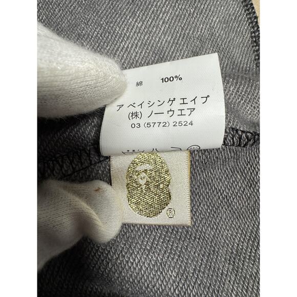 A Bathing Ape BAPE Shark Full Zip Hoodie Mens Large Black Gray Space Camo WGM - Picture 10 of 16